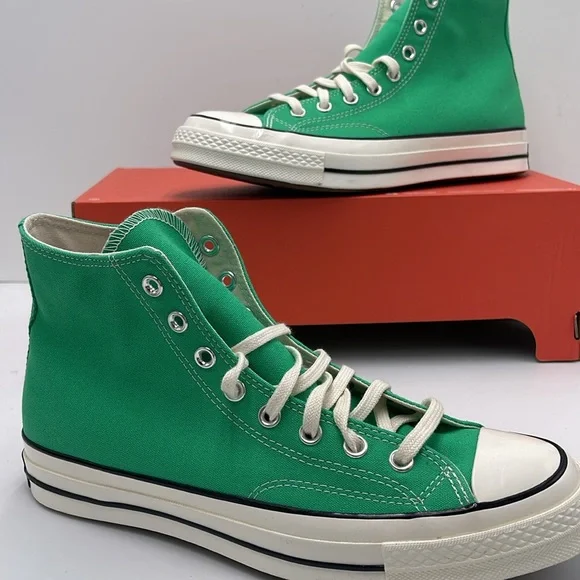 Converse Men’s Emerald High-Top Sneakers A08613F
CHUCK 70 HI
APEX GREEN/EGRET/BL - Picture 14 of 16